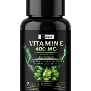 NuArcane Vitamin E 400 mg – Daily Antioxidant Supplement for Healthy Hair, Glowing Skin, and Immune Support – 60 Softgel Capsules