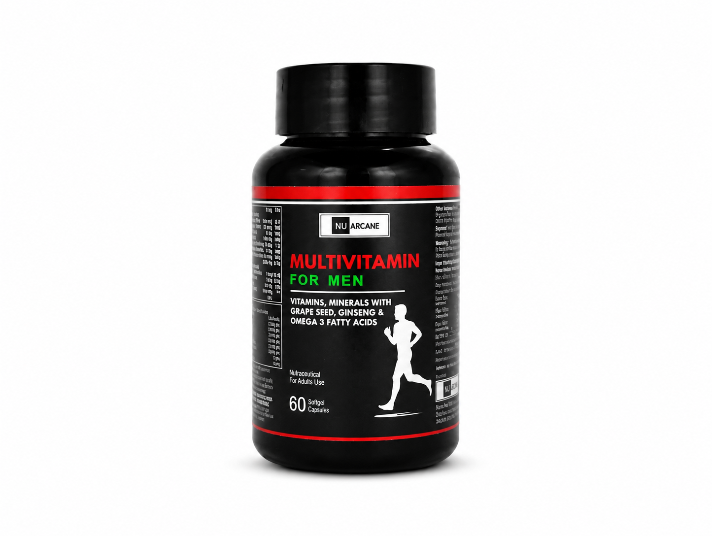 Multivitamin for Men, with Grape Seed, Ginseng and Omega 3 Fatty Acids, 60 Softgel Capsules